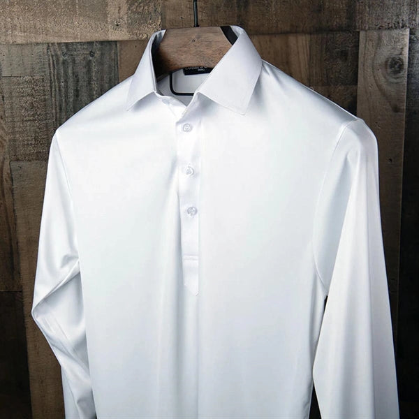 Semi-Spread Collar Polo Long Sleeve