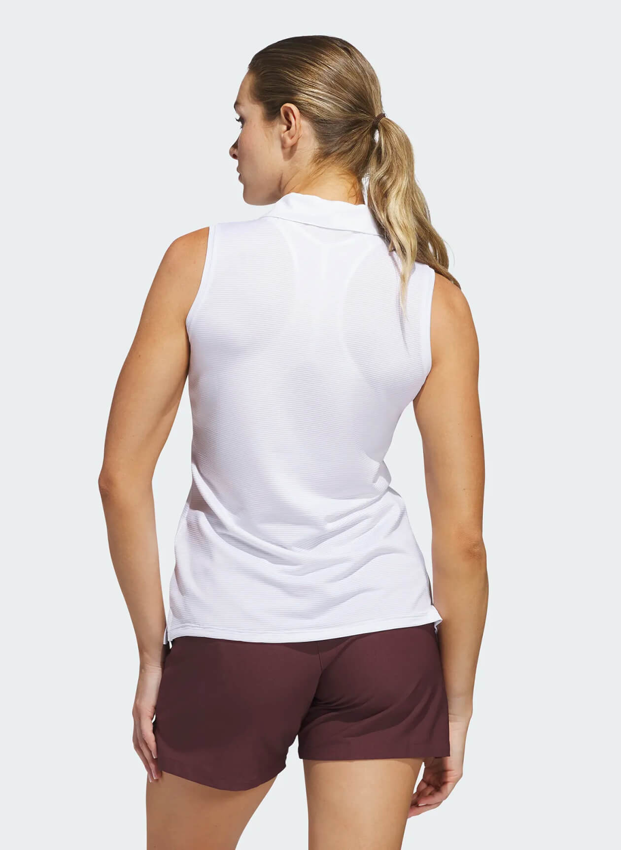 Adidas Women's Solid Ottoman Sleeveless Polo
