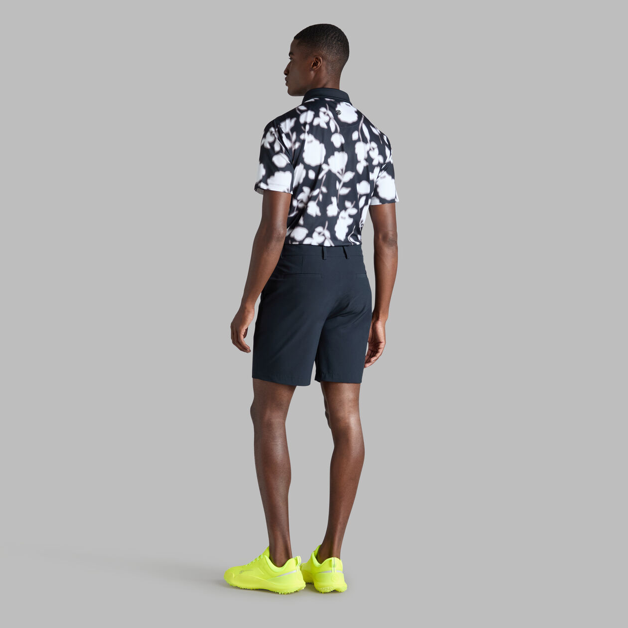 G/FORE Men's Blur Floral Tech Jersey Polo