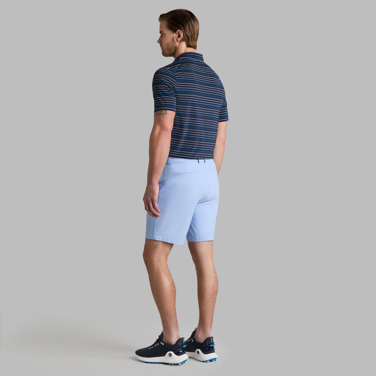 G/FORE Men's Multi Stripe Tech Jersey Polo