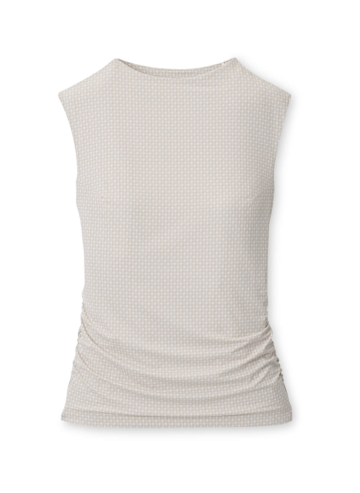 Peter Millar Women's Rachel Houndstooth Print Ruched Sleeveless Top