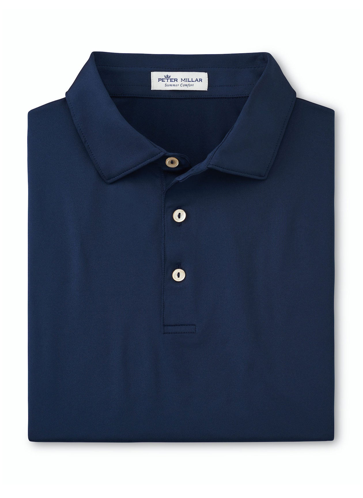 Peter Millar Men's Solid Performance Polo - Self Collar