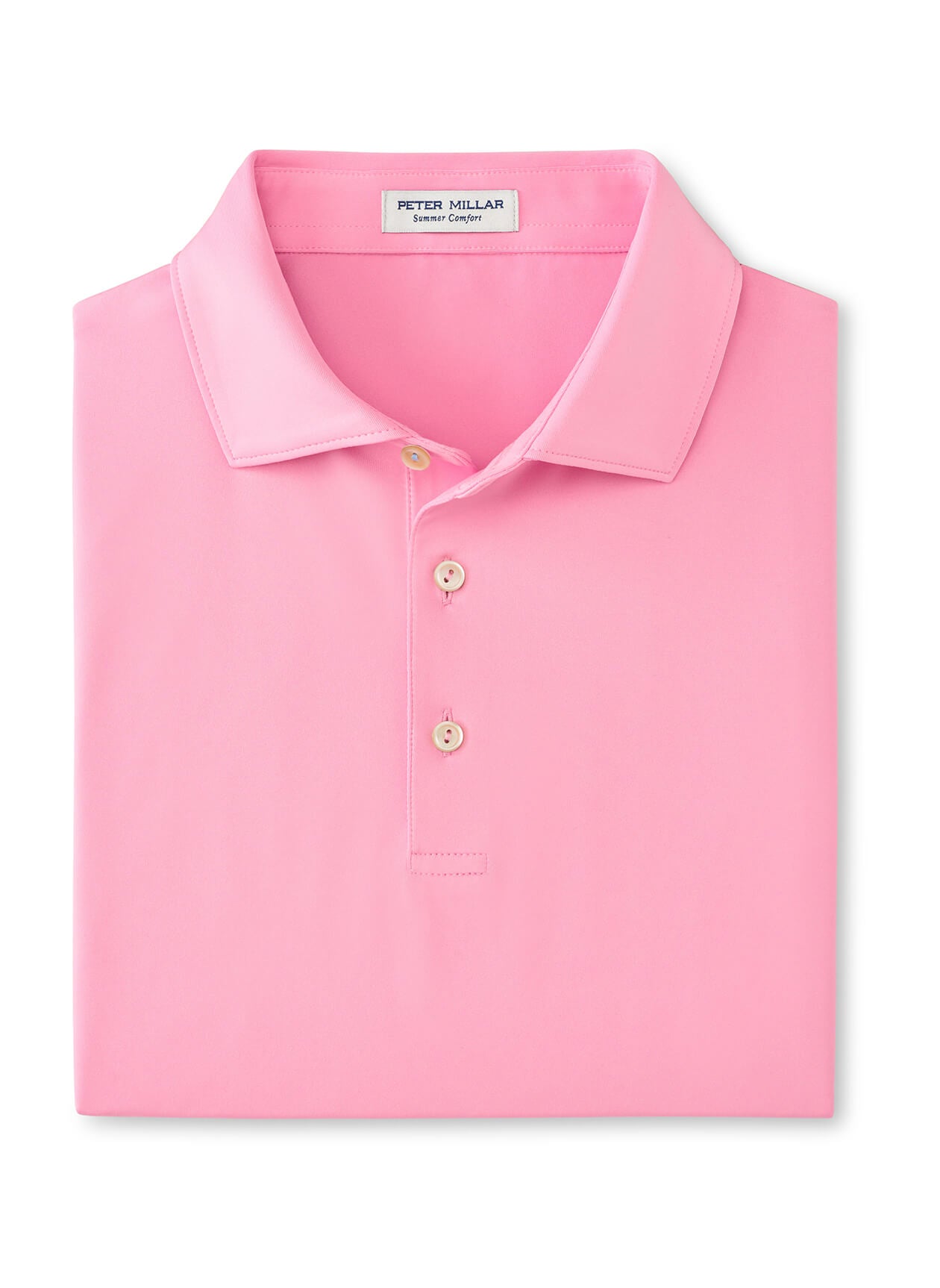 Peter Millar Men's Solid Performance Polo - Self Collar