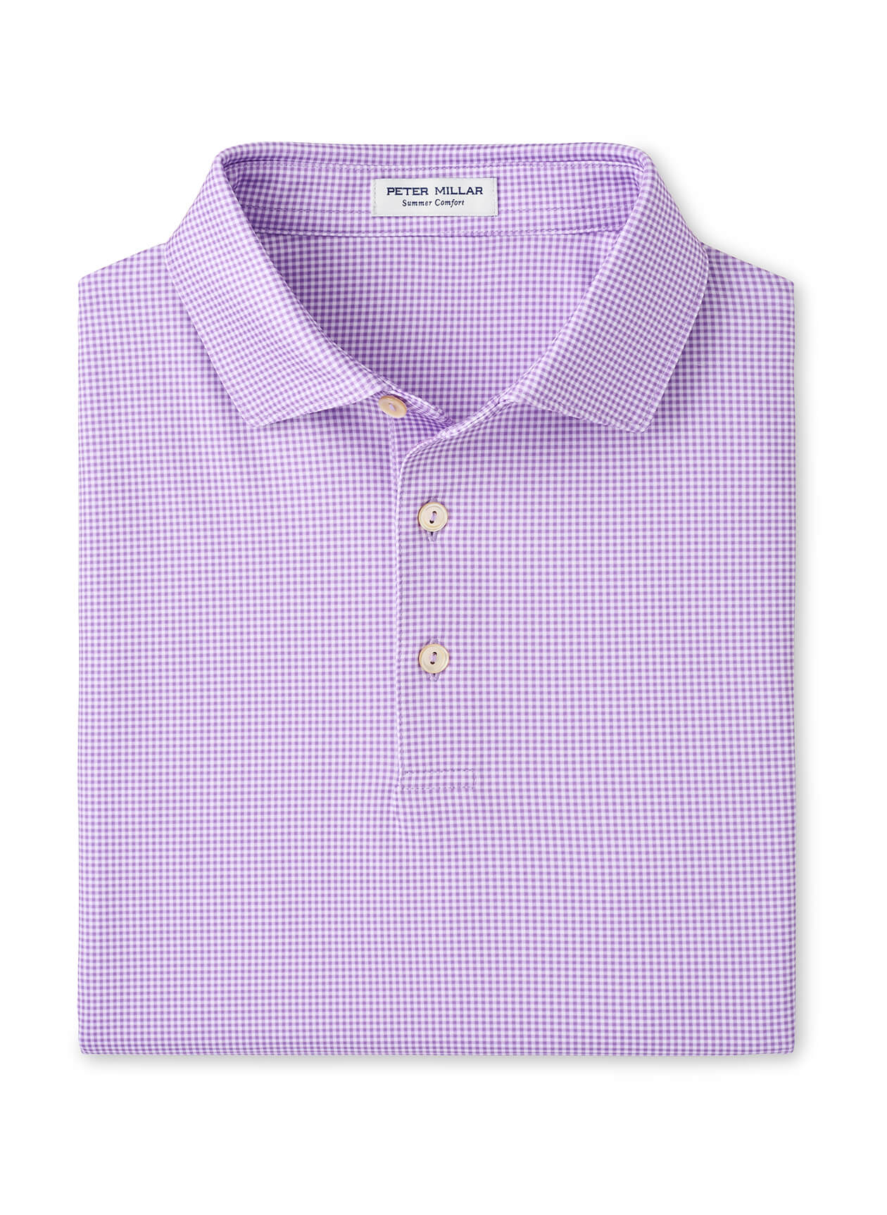 Peter Millar Men's Gingham Performance Jersey Polo