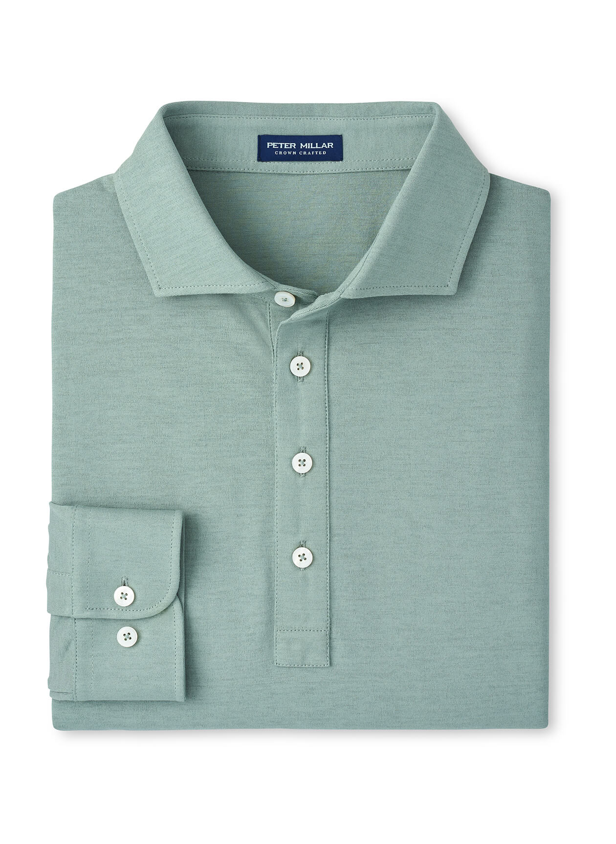 Peter Millar Men's Cool Cotton Long-Sleeve Polo