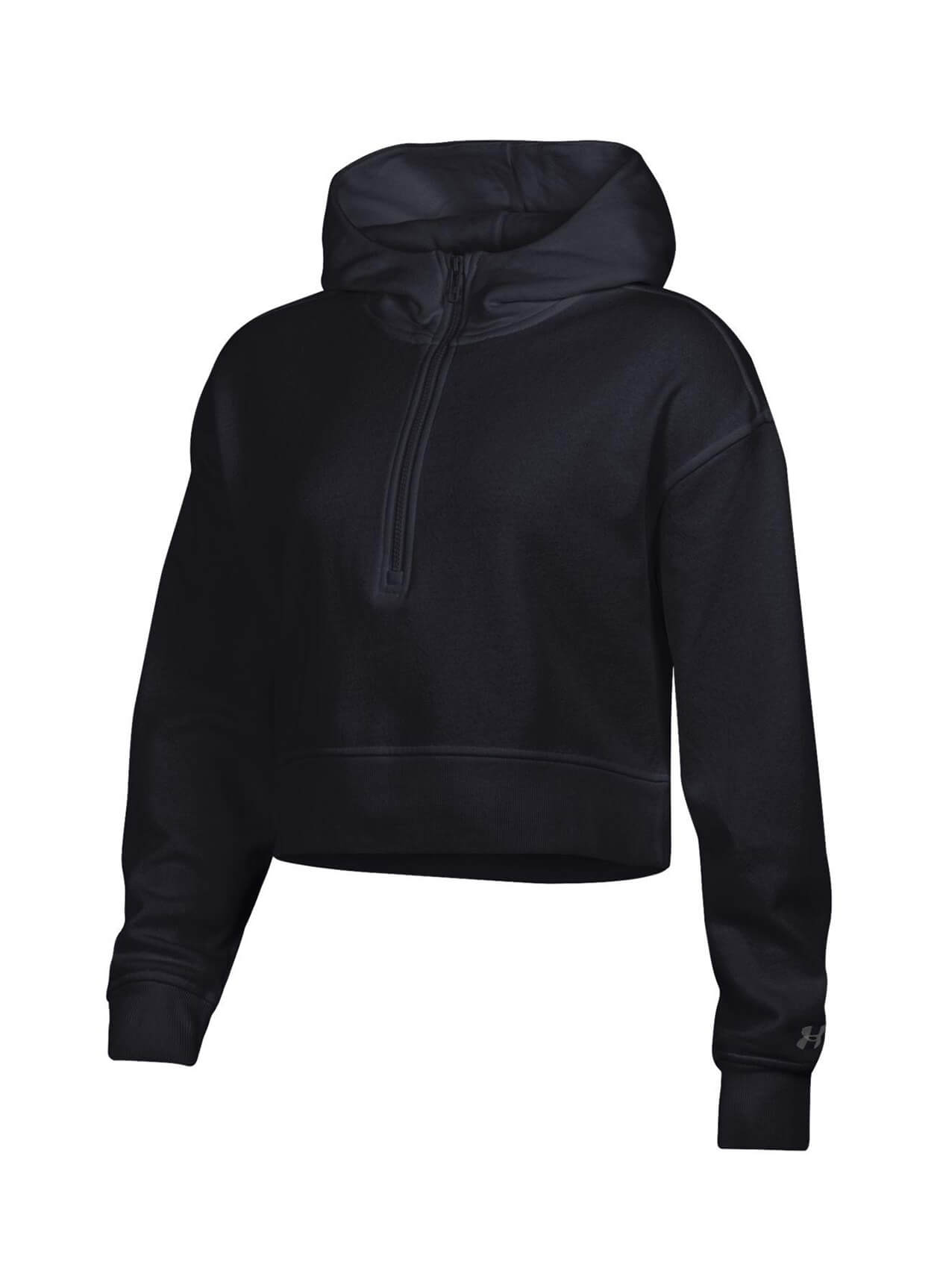 Under Armour Women's White Rival Fleece Half-Zip Hooded Sweatshirt