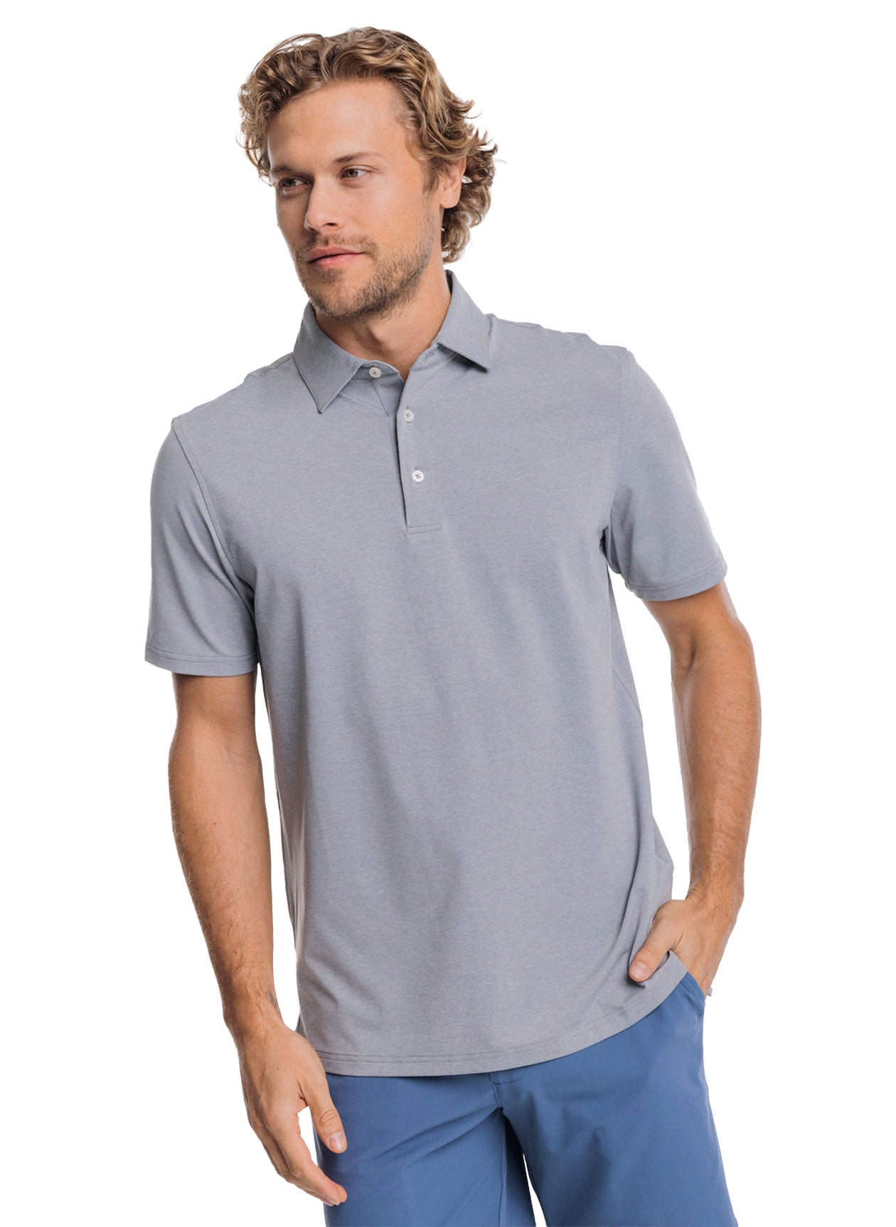 Southern Tide Men's Brrr-eeze Heather Performance Polo