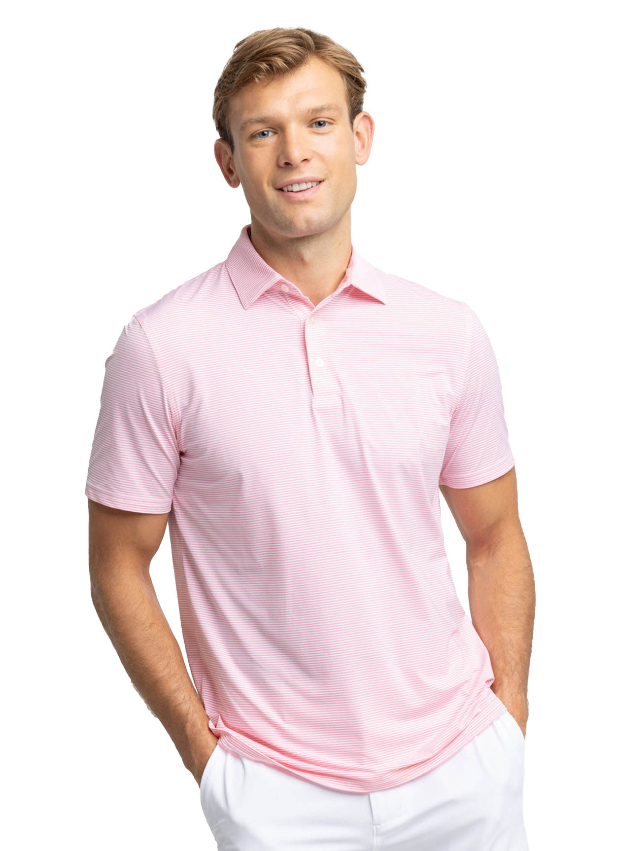 Southern Tide Men's Brrr eeze Meadowbrook Stripe Polo