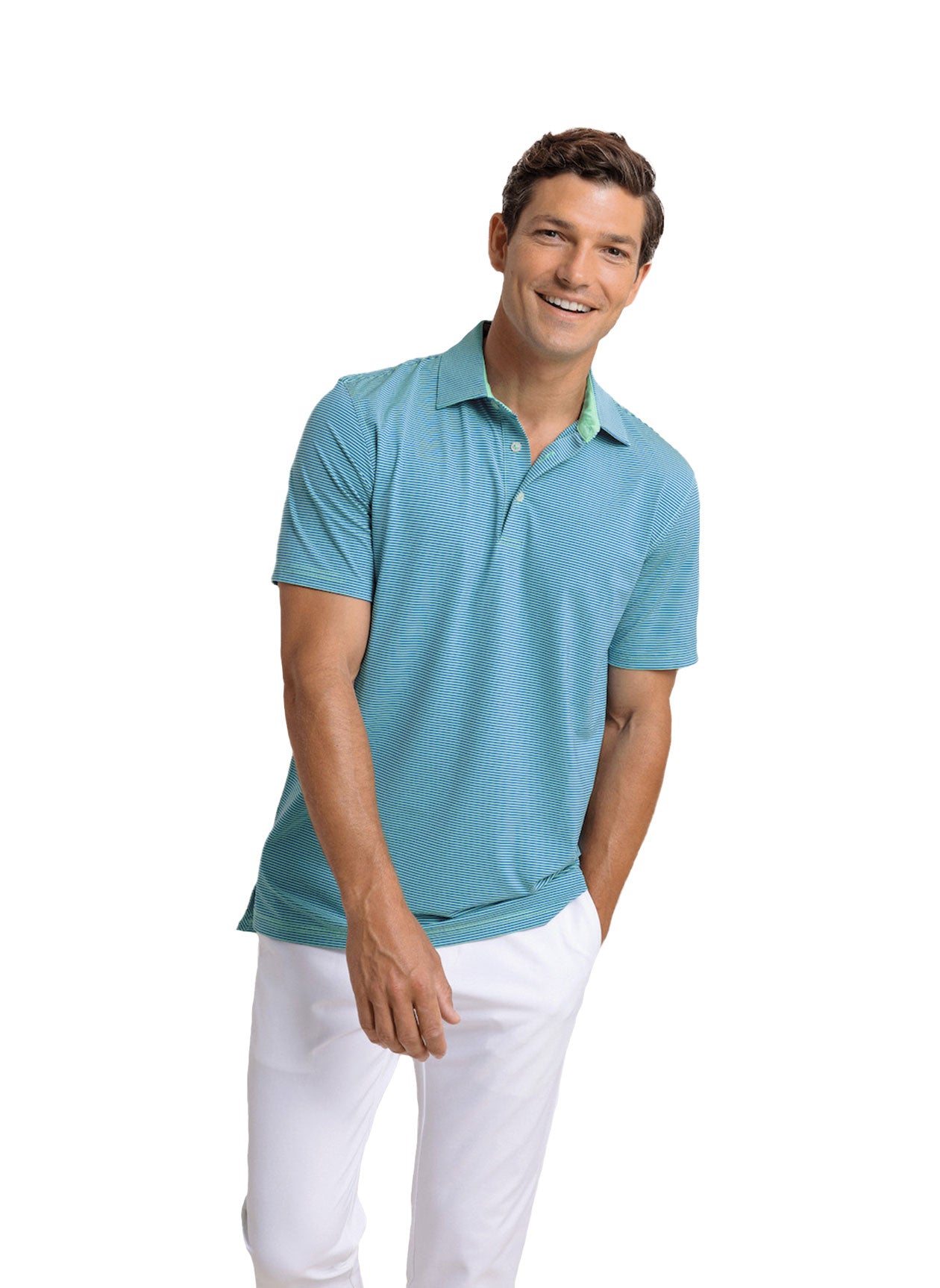 Southern Tide Men's Brrr eeze Meadowbrook Stripe Polo