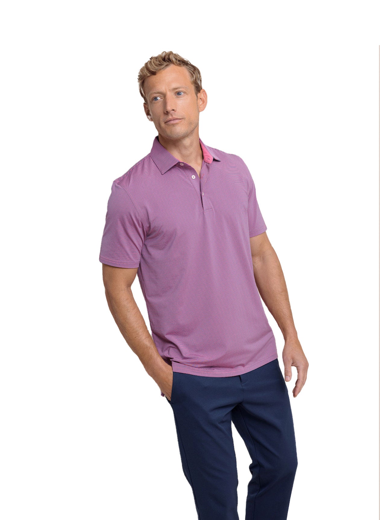 Southern Tide Men's Brrr eeze Meadowbrook Stripe Polo