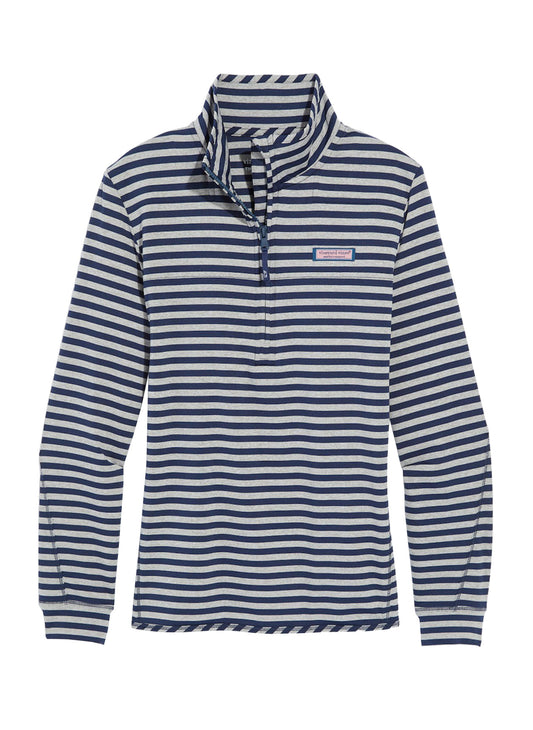 Vineyard Vines Women's Sankaty Stripe Shep Quarter-Zip