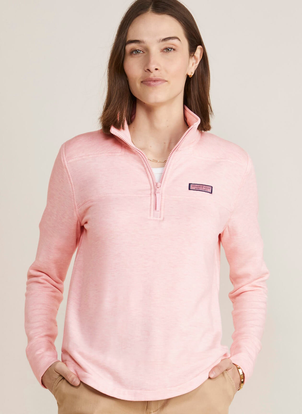 Vineyard Vines Women's Dreamcloth Relaxed Shep Quarter-Zip