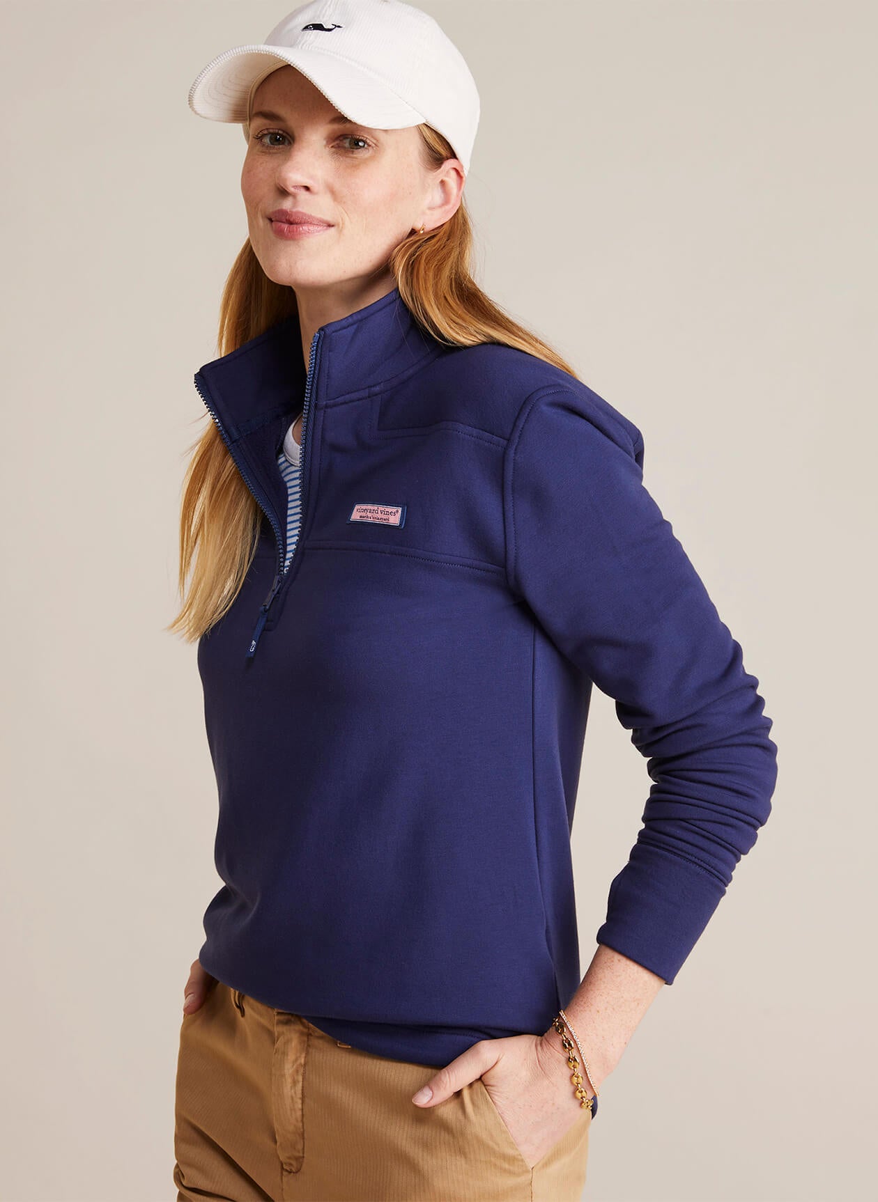 Vineyard Vines Women's Dreamcloth Relaxed Shep Quarter-Zip