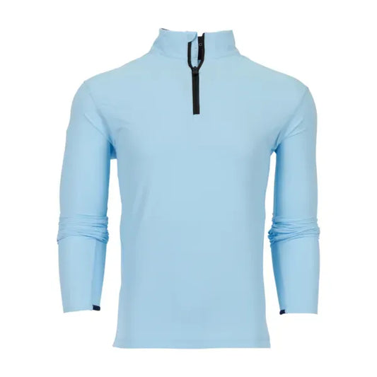 Greyson Tate Mockneck Quarter-Zip - Wolf Blue