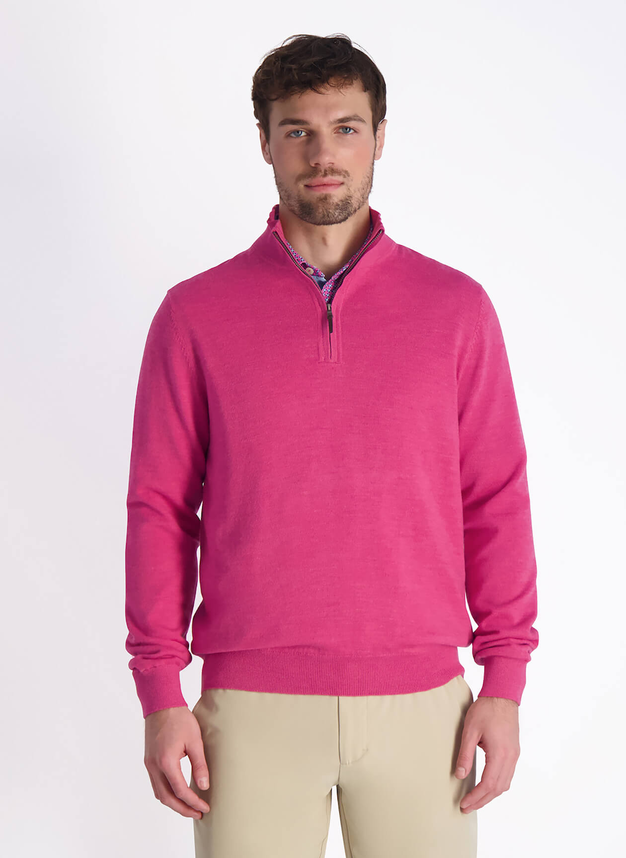 Fairway & Greene Men's Baruffa Quarter-Zip Windsweater