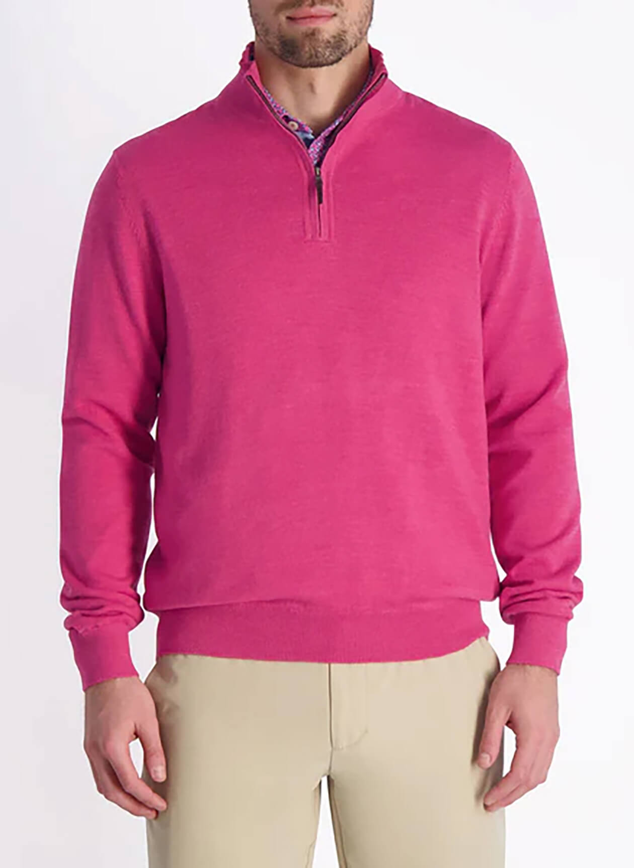 Fairway & Greene Men's Baruffa Quarter-Zip Windsweater