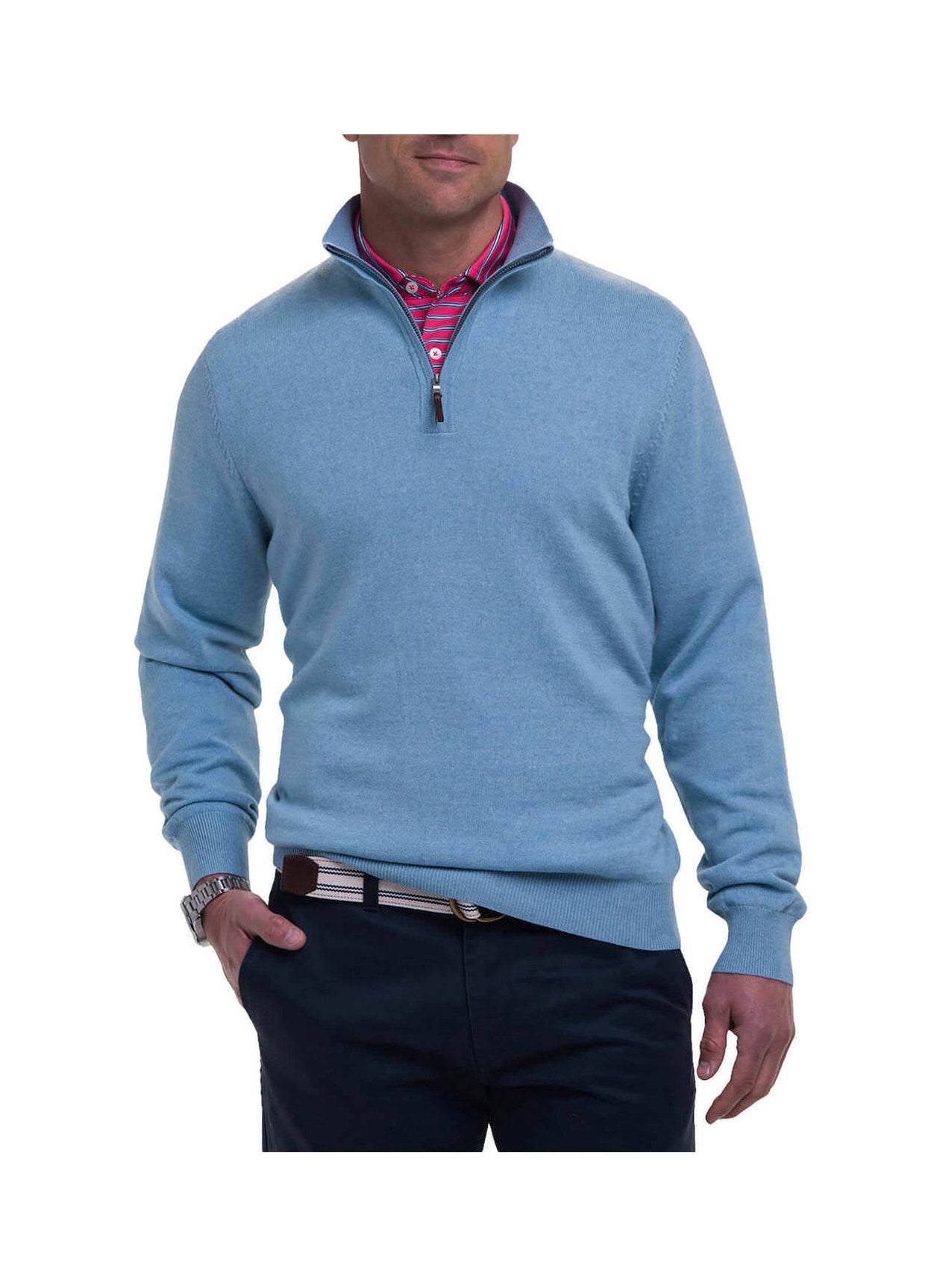 Fairway & Greene Men's Baruffa Quarter-Zip Windsweater