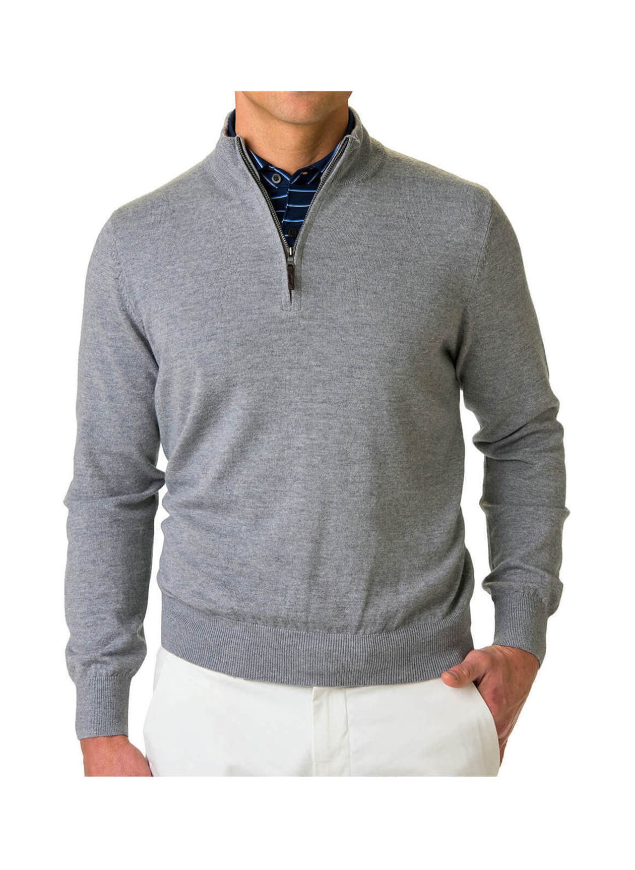 Fairway & Greene Men's Baruffa Quarter-Zip Windsweater