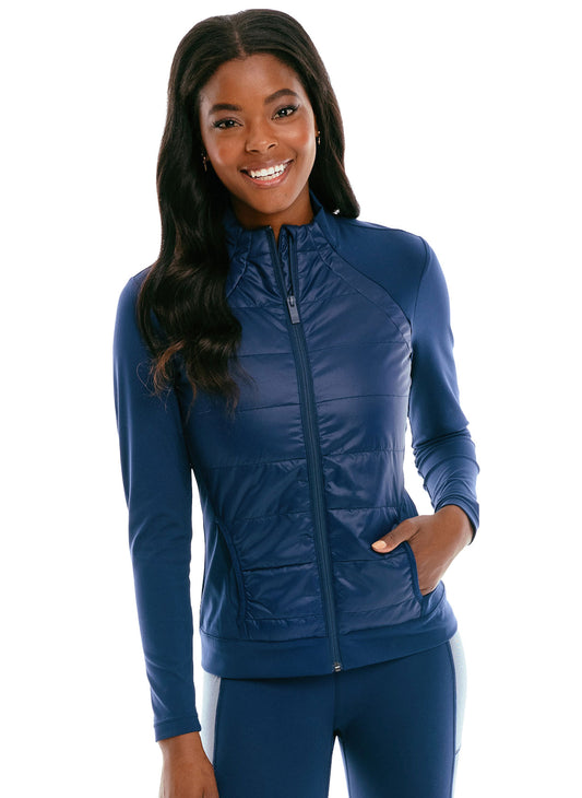 Southern Tide Women's Josette Mixed Media Full Zip Jacket