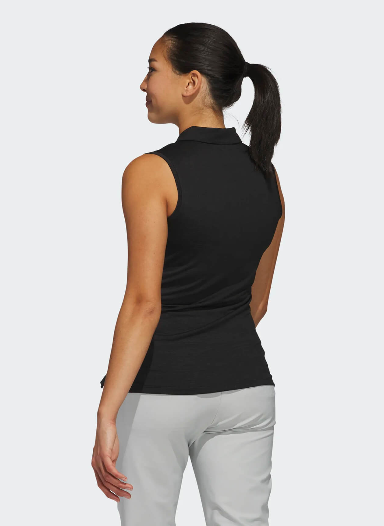 Adidas Women's Solid Ottoman Sleeveless Polo