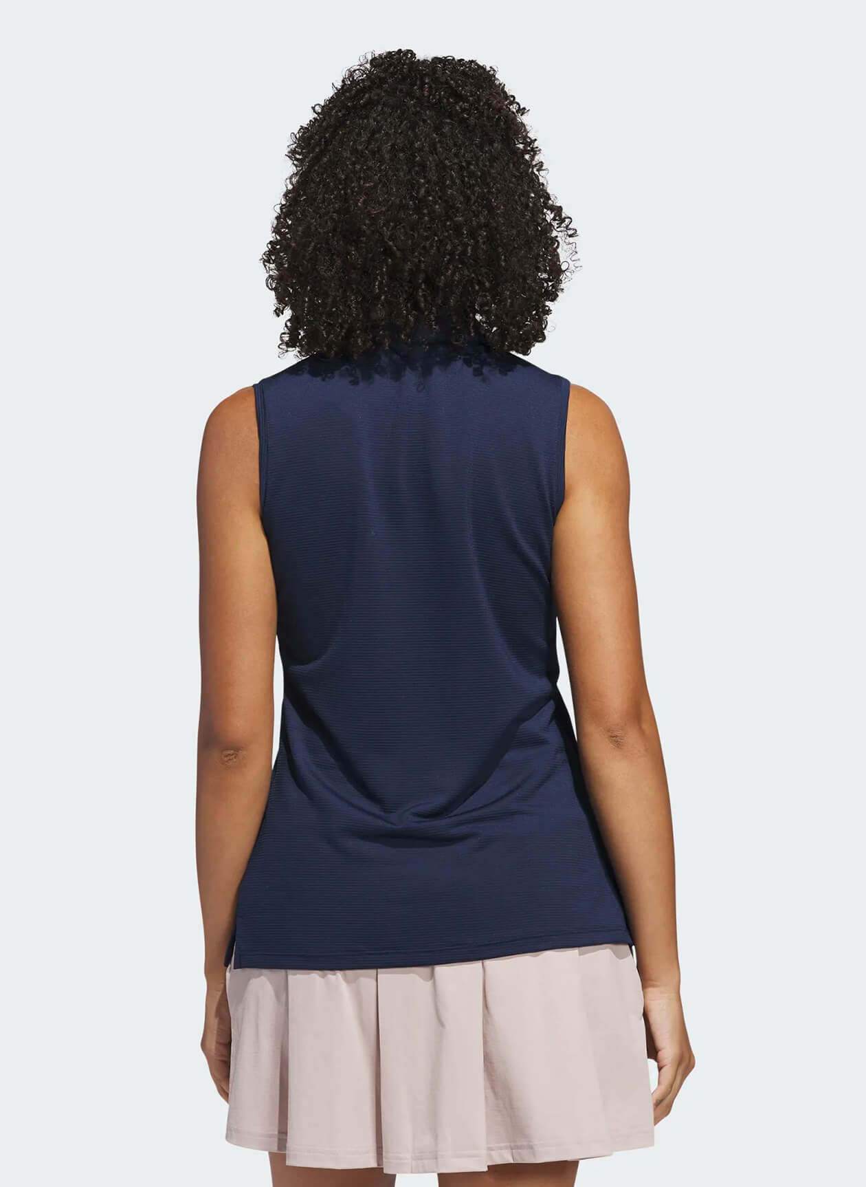 Adidas Women's Solid Ottoman Sleeveless Polo