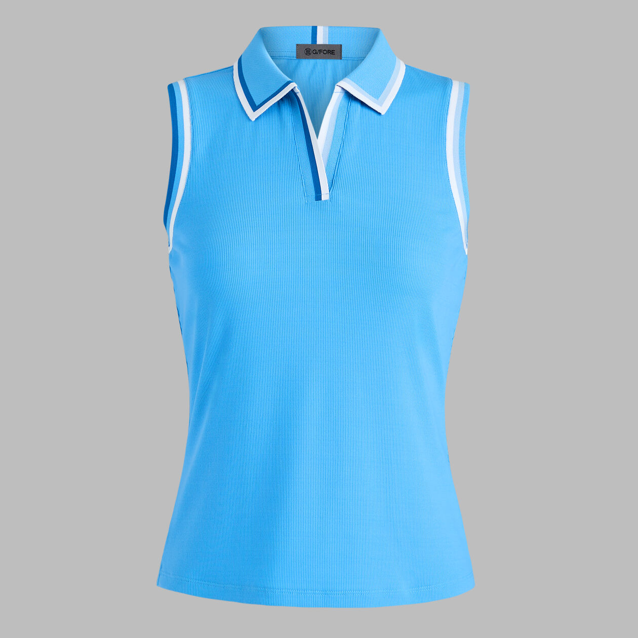 G/FORE Women's Johnny Collar Ribbed Tech Sleeveless Polo