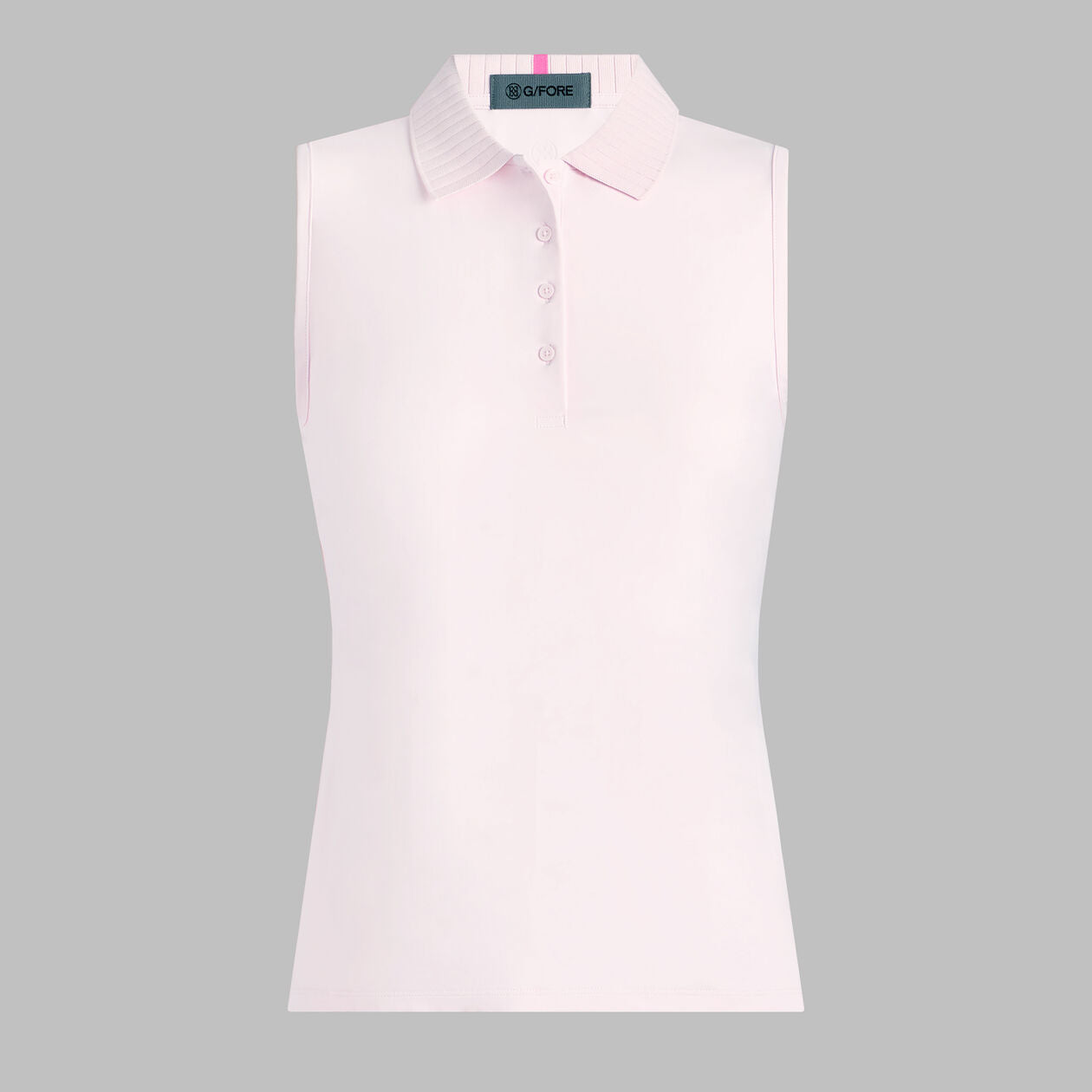G/FORE Women's Pleated Collar Silky Tech Nylon Sleeveless Polo