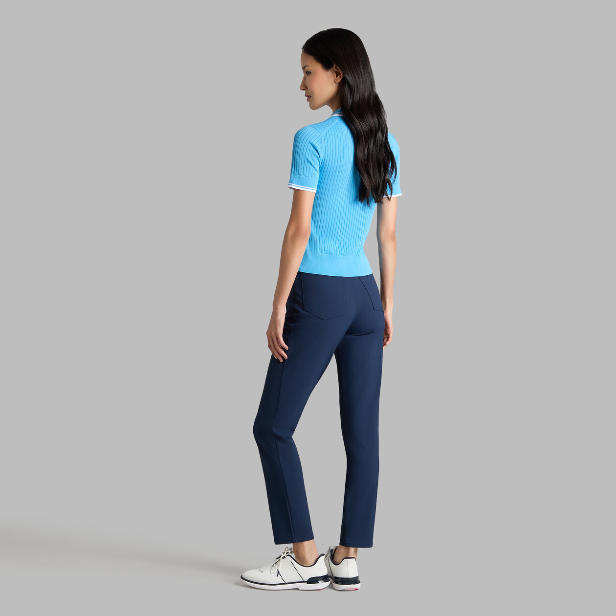G/FORE Women's Ribbed Knit Polo Sweater