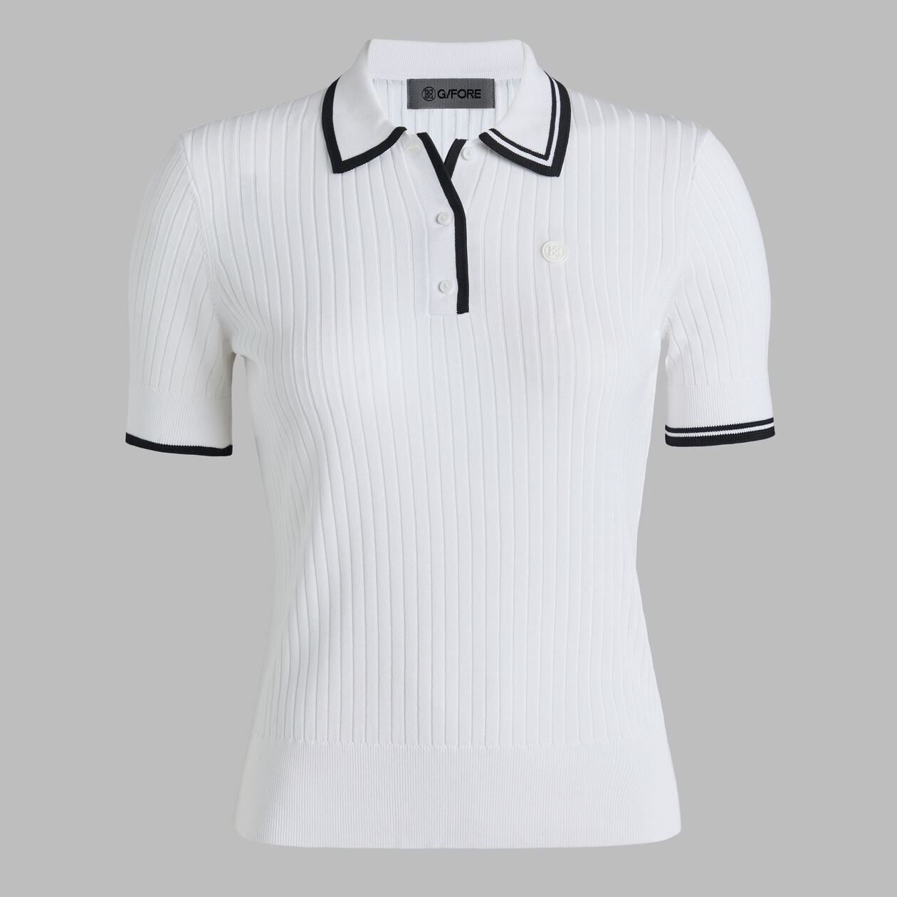 G/FORE Women's Ribbed Knit Polo Sweater
