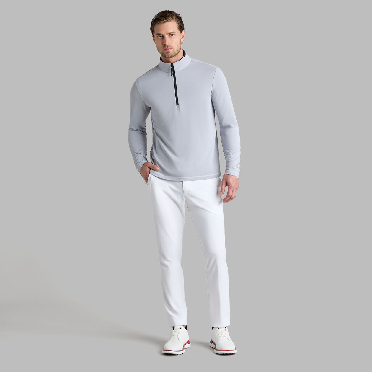 G/FORE Men's Brushed Back Tech Terry Quarter-Zip