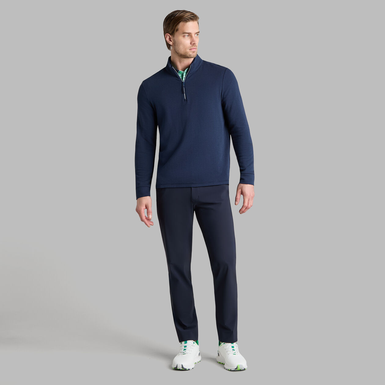 G/FORE Men's Brushed Back Tech Terry Quarter-Zip