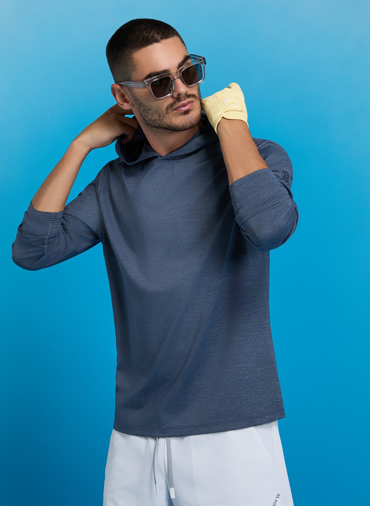 G/FORE Men's Mélange Ice Nylon Hoodie