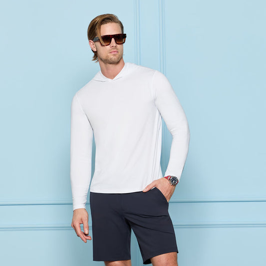 G/FORE Men's Mélange Ice Nylon Hoodie