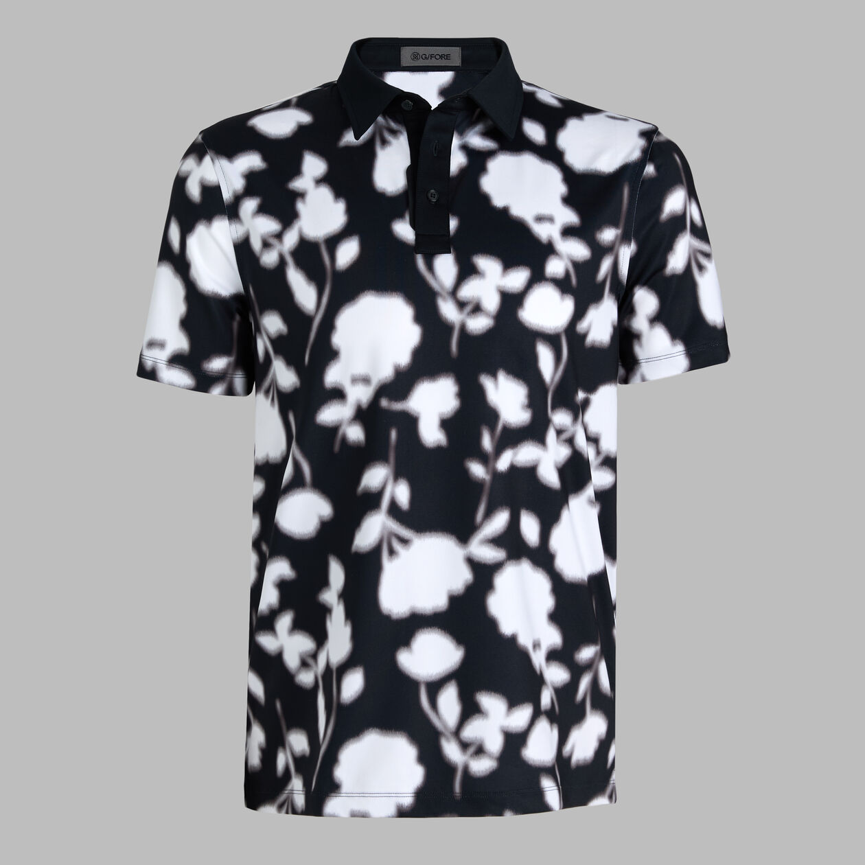 G/FORE Men's Blur Floral Tech Jersey Polo
