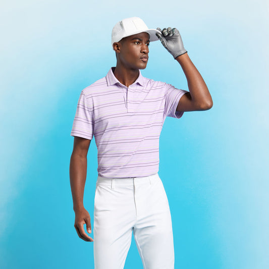 G/FORE Men's Multi Stripe Tech Pique Polo
