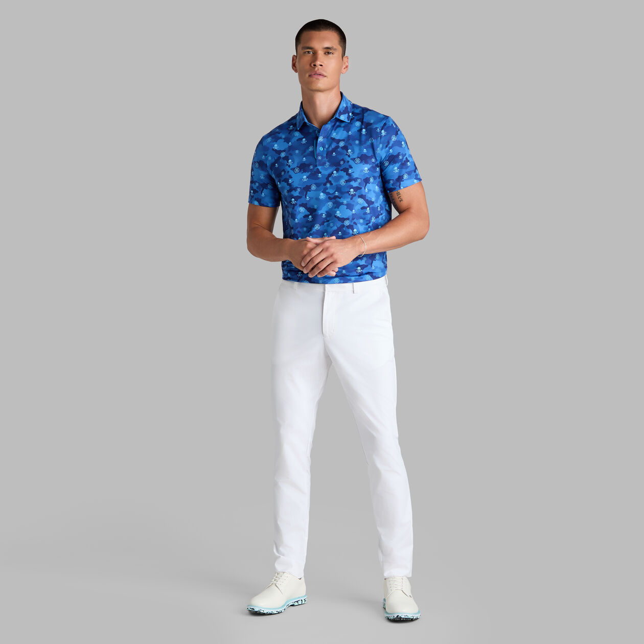 G/FORE Men's Icon Camo Tech Stretch Jersey Polo