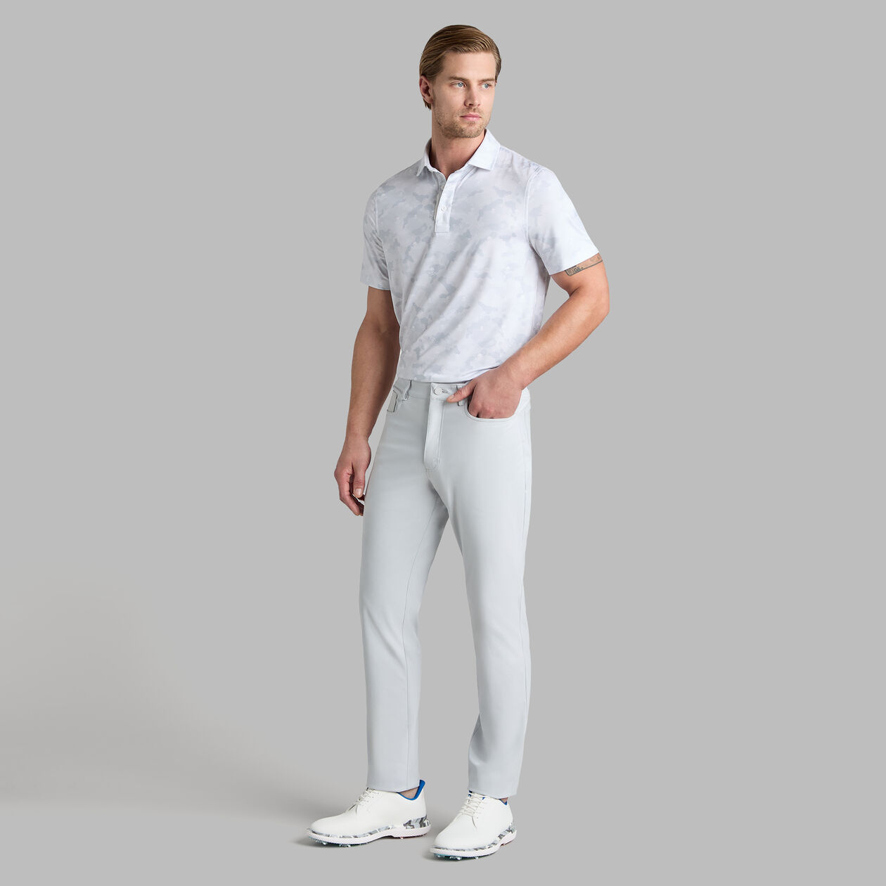 G/FORE Men's Icon Camo Tech Stretch Jersey Polo