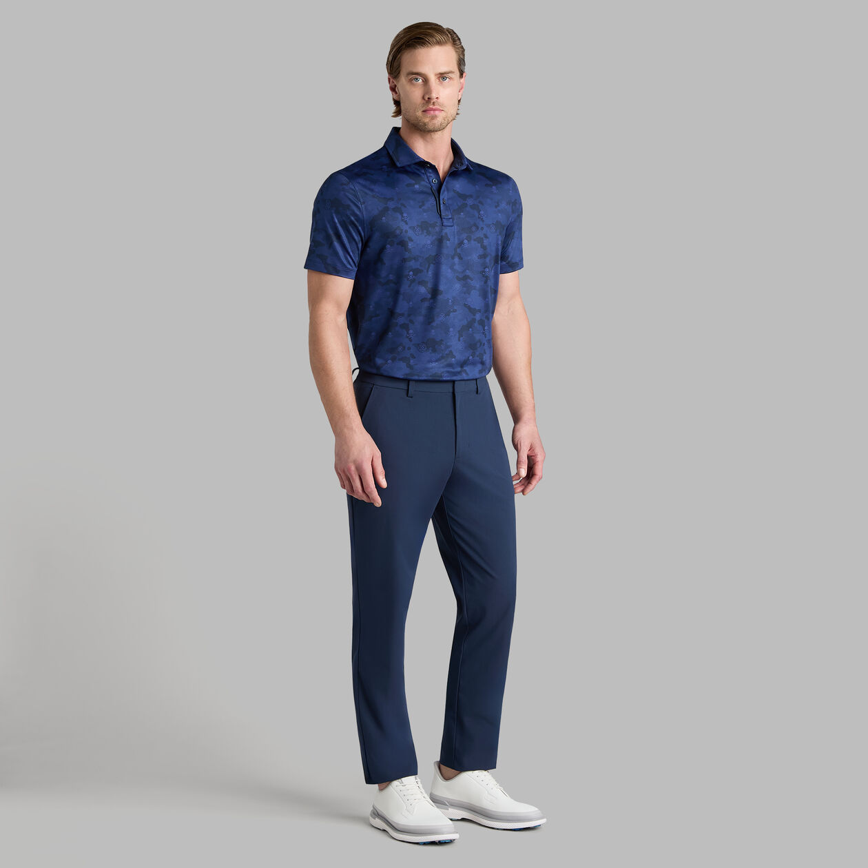 G/FORE Men's Icon Camo Tech Stretch Jersey Polo