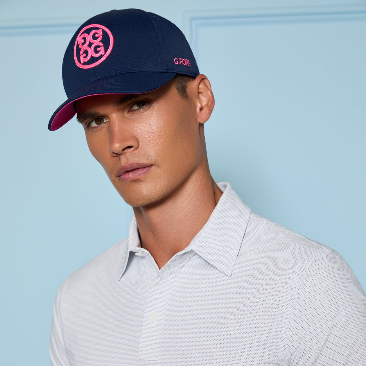 G/FORE Men's Fine Stretch Jacquard Polo