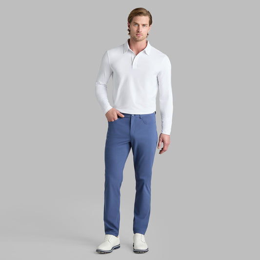 G/FORE Men's Mélange Ice Nylon Long-Sleeve Polo