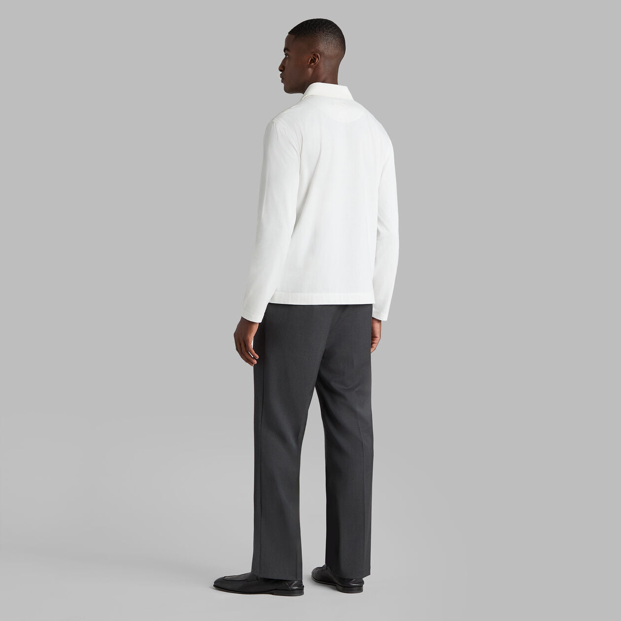 G/FORE Men's Brushed Cotton Long Sleeve Polo
