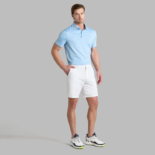 G/FORE Men's Perforated Stripe Jersey Polo
