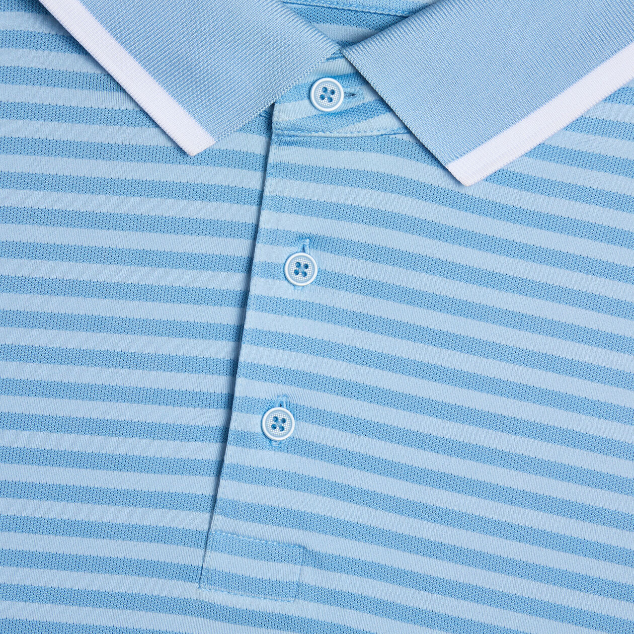 G/FORE Men's Perforated Stripe Jersey Polo