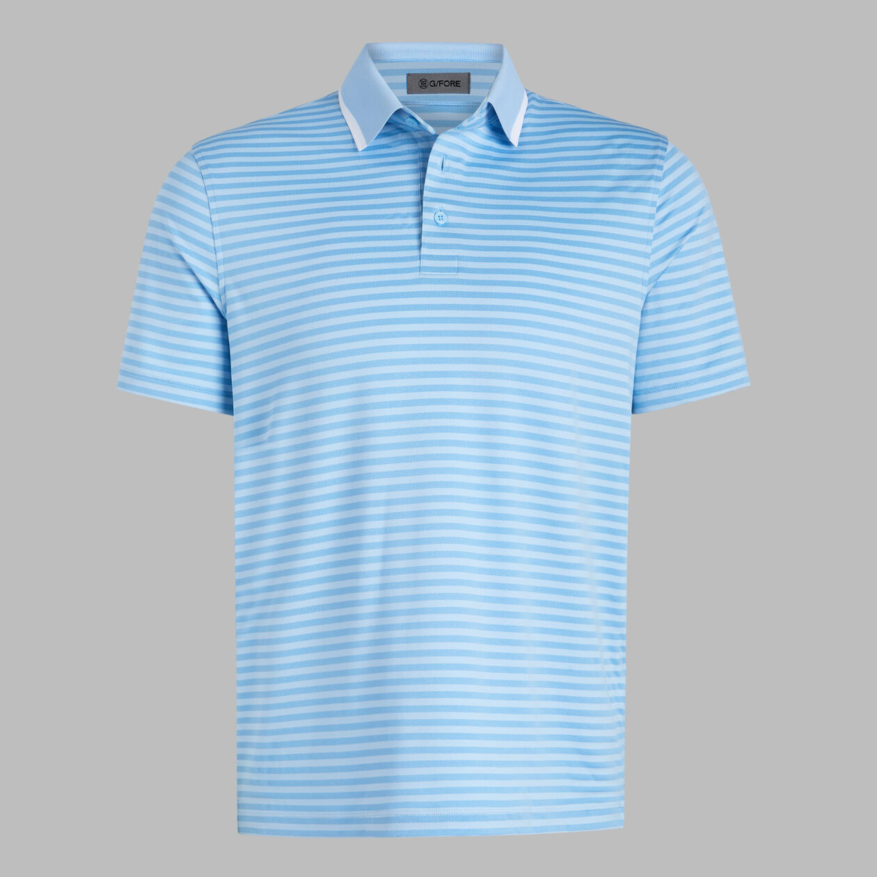 G/FORE Men's Perforated Stripe Jersey Polo