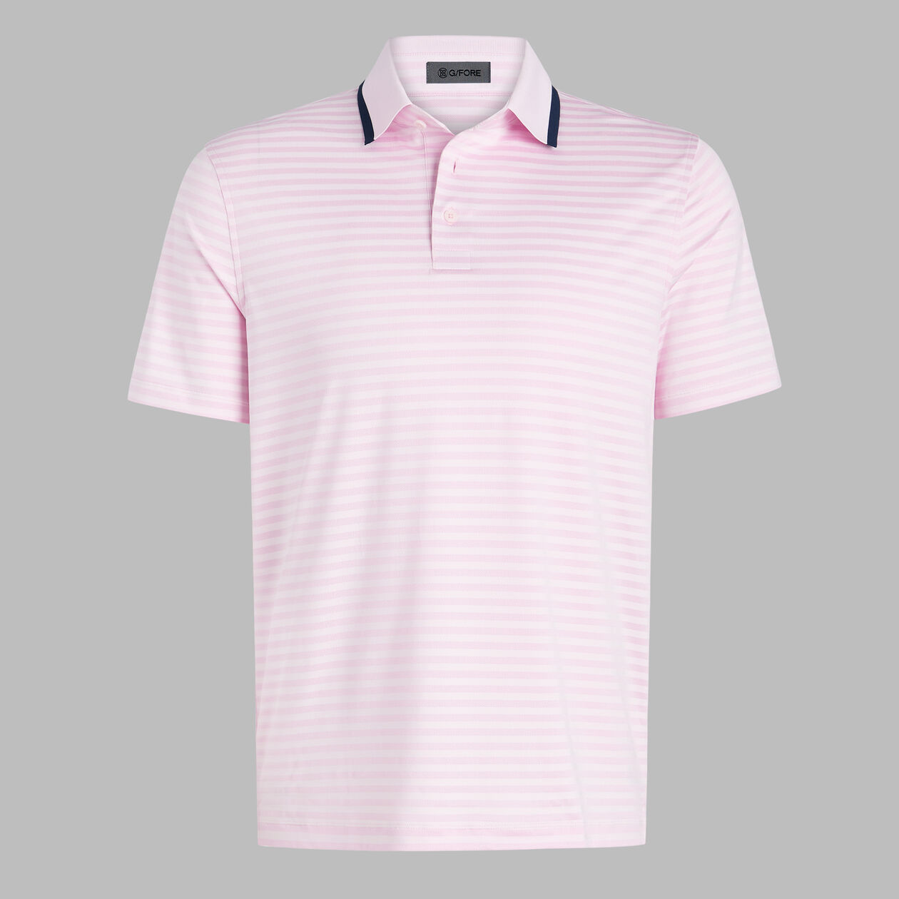 G/FORE Men's Perforated Stripe Jersey Polo