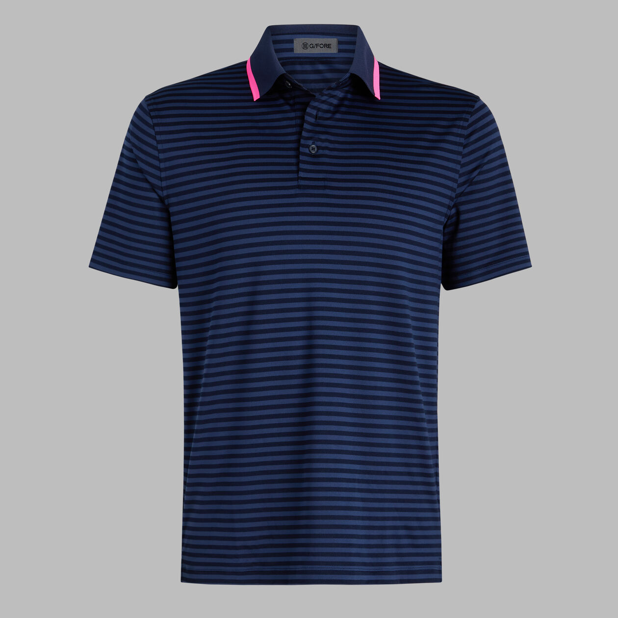 G/FORE Men's Perforated Stripe Jersey Polo