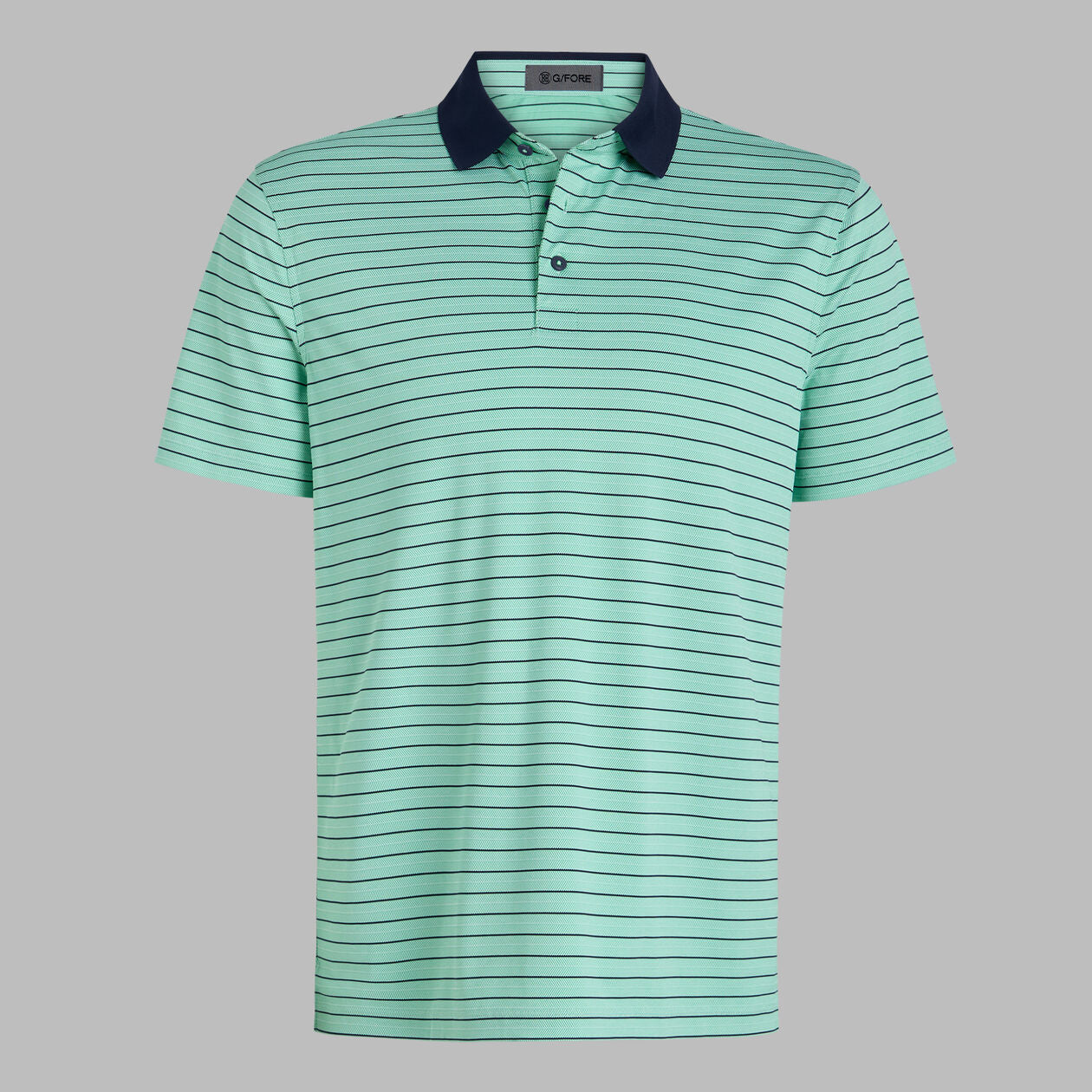 G/FORE Men's Herringbone Stripe Tech Jersey Polo
