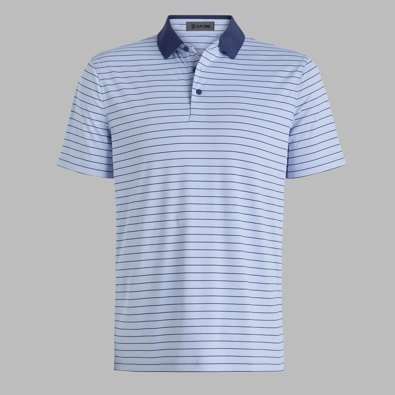 G/FORE Men's Herringbone Stripe Tech Jersey Polo