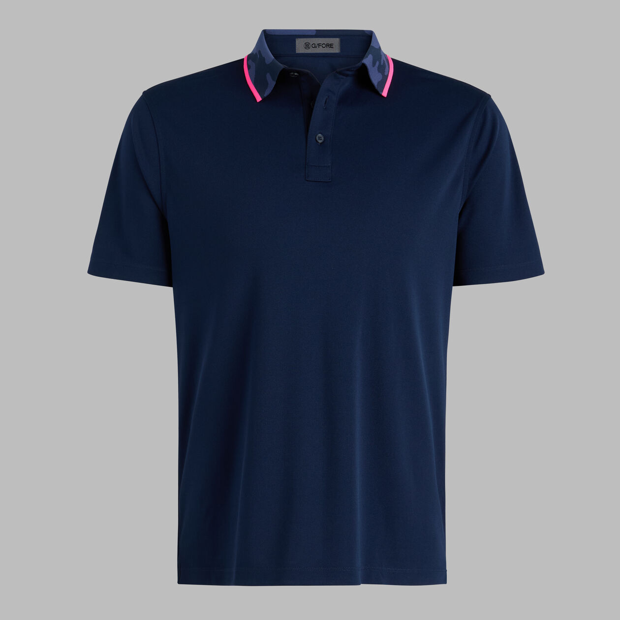 G/FORE Men's Camo Collar Performance Piqué Polo