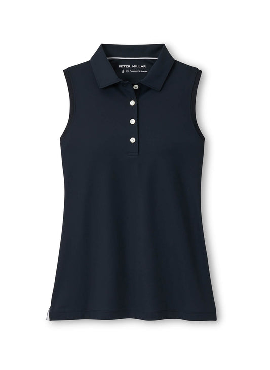 Peter Millar Women's Banded Sport Mesh Sleeveless Button Polo